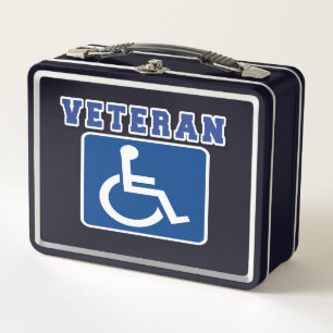 Mit Behinderung behinderter Veteran Metall Brotdose