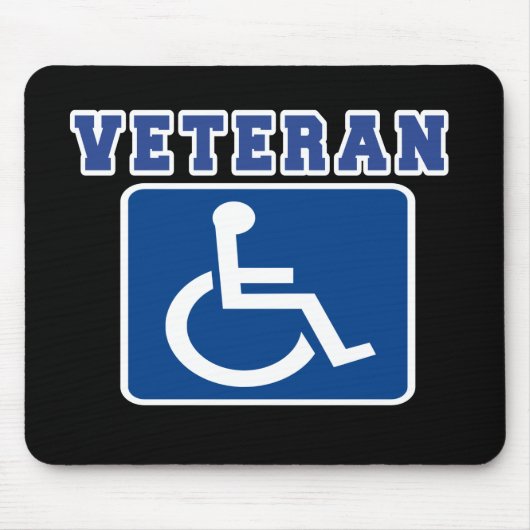 Mit Behinderung behinderter Veteran Mousepad (Vorne)