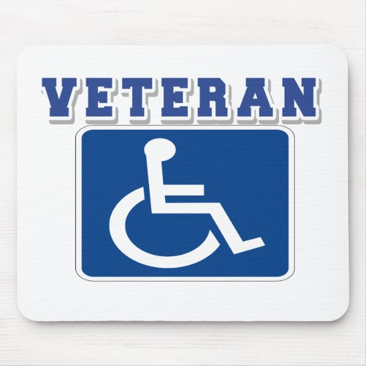 Mit Behinderung behinderter Veteran Mousepad (Vorne)