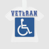 Mit Behinderung behinderter Veteran Ornament (Rückseite)