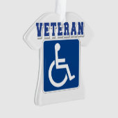 Mit Behinderung behinderter Veteran Ornament (Vorderseite)