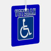 Mit Behinderung behinderter Veteran Ornament Aus Metall (Vorderseite Rechts)