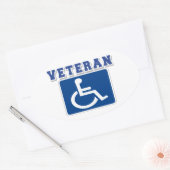 Mit Behinderung behinderter Veteran Ovaler Aufkleber (Umschlag)