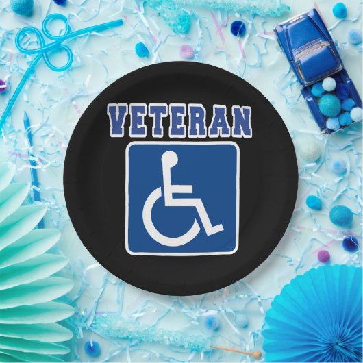 Mit Behinderung behinderter Veteran Pappteller (Party)