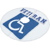 Mit Behinderung behinderter Veteran Polyester Weihnachtsbaumdecke (Schrägansicht)