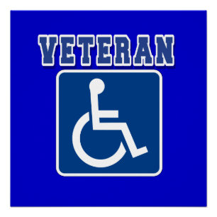 Mit Behinderung behinderter Veteran Poster