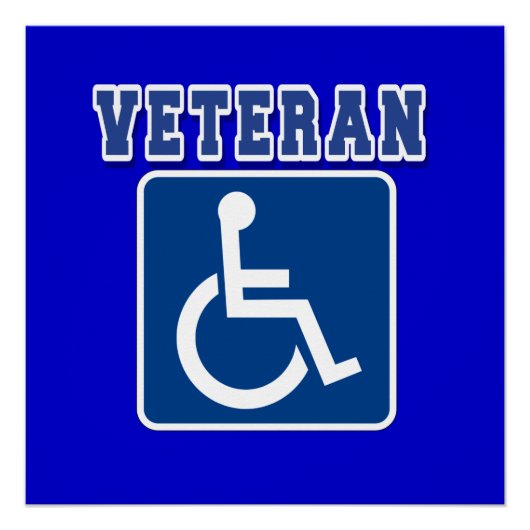 Mit Behinderung behinderter Veteran Poster (Vorderseite)