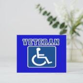 Mit Behinderung behinderter Veteran Postkarte (Stehend Vorderseite)