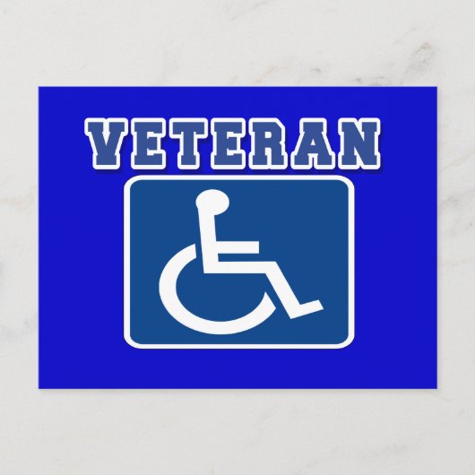 Mit Behinderung behinderter Veteran Postkarte (Vorderseite)