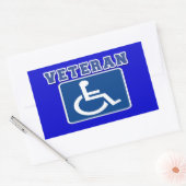 Mit Behinderung behinderter Veteran Rechteckiger Aufkleber (Umschlag)