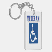 Mit Behinderung behinderter Veteran Schlüsselanhänger (Vorderseite links)