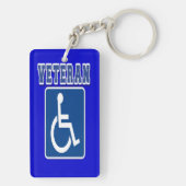 Mit Behinderung behinderter Veteran Schlüsselanhänger (Rückseite)