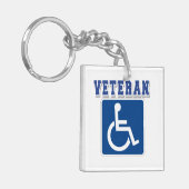 Mit Behinderung behinderter Veteran Schlüsselanhänger (Vorderseite links)