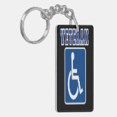 Mit Behinderung behinderter Veteran Schlüsselanhänger (Vorderseite links)