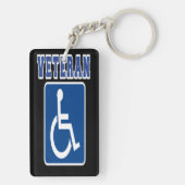 Mit Behinderung behinderter Veteran Schlüsselanhänger (Rückseite)