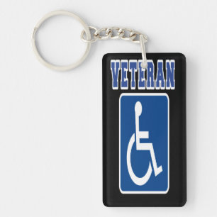 Mit Behinderung behinderter Veteran Schlüsselanhänger
