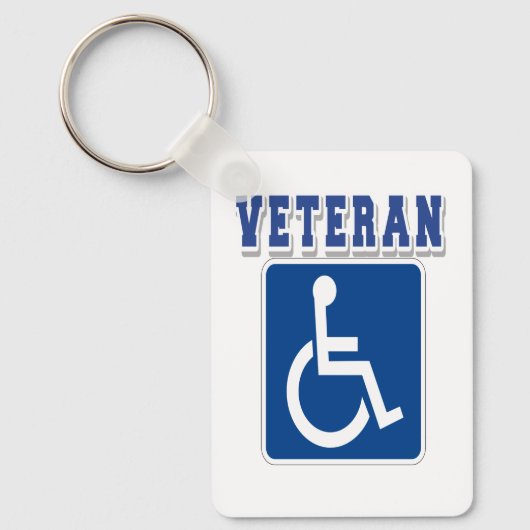 Mit Behinderung behinderter Veteran Schlüsselanhänger (Vorderseite)