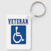 Mit Behinderung behinderter Veteran Schlüsselanhänger (Rückseite)