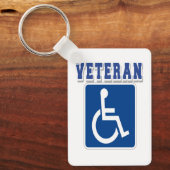 Mit Behinderung behinderter Veteran Schlüsselanhänger (Vorderseite)