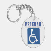 Mit Behinderung behinderter Veteran Schlüsselanhänger (Vorderseite links)