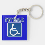 Mit Behinderung behinderter Veteran Schlüsselanhänger (Rückseite)