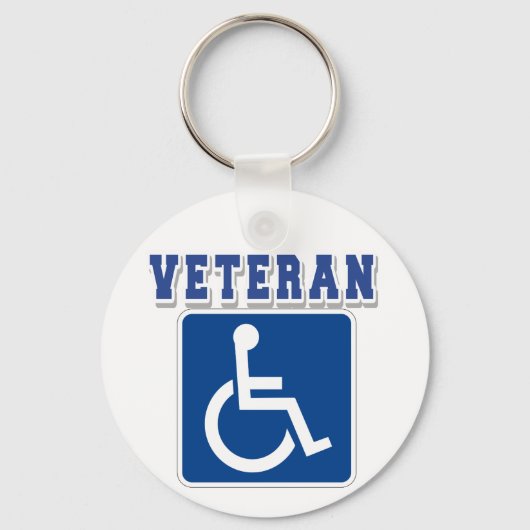Mit Behinderung behinderter Veteran Schlüsselanhänger (Vorderseite)