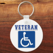 Mit Behinderung behinderter Veteran Schlüsselanhänger (Rückseite)