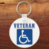 Mit Behinderung behinderter Veteran Schlüsselanhänger (Vorderseite)