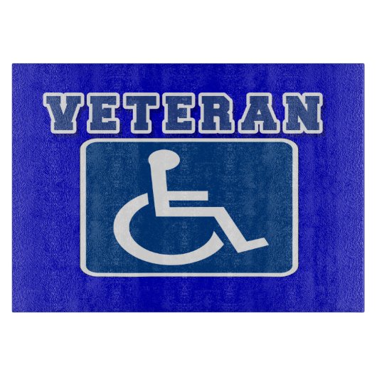 Mit Behinderung behinderter Veteran Schneidebrett (Vorderseite)