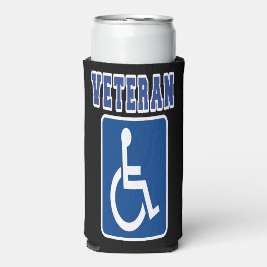 Mit Behinderung behinderter Veteran Selters Dosenkühler (Seltzer Vorderseite)