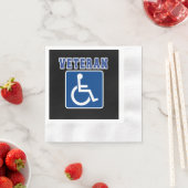 Mit Behinderung behinderter Veteran Serviette (Beispiel)