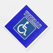 Mit Behinderung behinderter Veteran Serviette (Ecke)