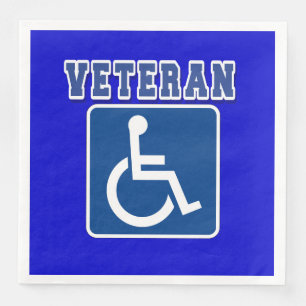 Mit Behinderung behinderter Veteran Serviette