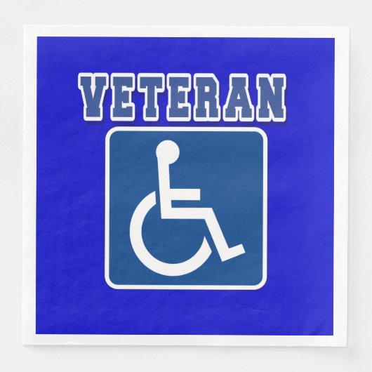 Mit Behinderung behinderter Veteran Serviette (Vorderseite)