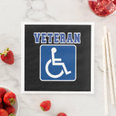 Mit Behinderung behinderter Veteran Serviette (Beispiel)