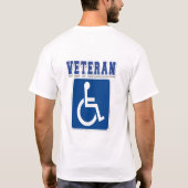 Mit Behinderung behinderter Veteran T-Shirt (Rückseite)