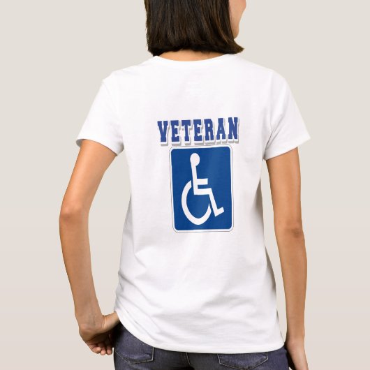 Mit Behinderung behinderter Veteran T-Shirt (Rückseite)