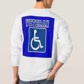 Mit Behinderung behinderter Veteran T-Shirt (Rückseite)