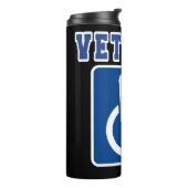 Mit Behinderung behinderter Veteran Thermosbecher (Nach links gedreht)