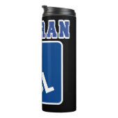 Mit Behinderung behinderter Veteran Thermosbecher (Nach rechts gedreht)