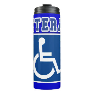 Mit Behinderung behinderter Veteran Thermosbecher