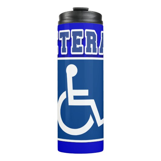 Mit Behinderung behinderter Veteran Thermosbecher (Vorderseite)
