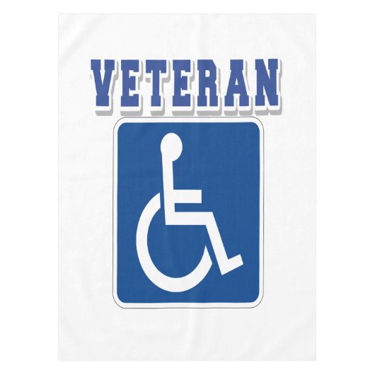 Mit Behinderung behinderter Veteran Tischdecke (Vorderseite)