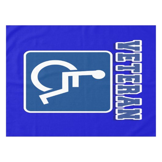 Mit Behinderung behinderter Veteran Tischdecke (Vorderseite (Horizontal))