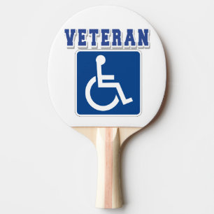 Mit Behinderung behinderter Veteran Tischtennis Schläger