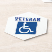 Mit Behinderung behinderter Veteran Untersetzer (angewinkelt)