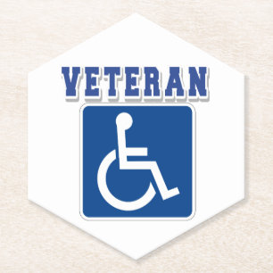 Mit Behinderung behinderter Veteran Untersetzer