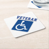 Mit Behinderung behinderter Veteran Untersetzer (angewinkelt)