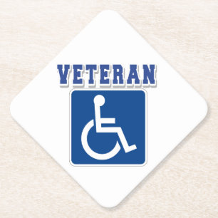 Mit Behinderung behinderter Veteran Untersetzer