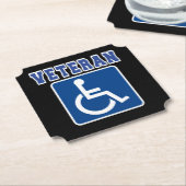 Mit Behinderung behinderter Veteran Untersetzer (angewinkelt)